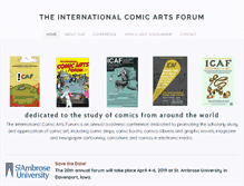 Tablet Screenshot of internationalcomicartsforum.org